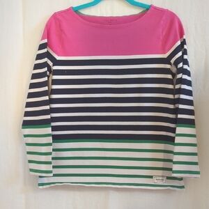 Talbots Knit Striped Top Medium Petite